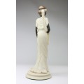 statueta " Art Deco Elegant Lady ". Auro Belcari. 1987 new old stock !